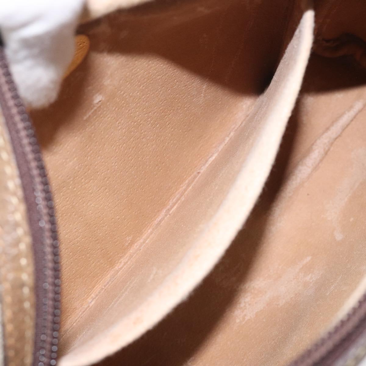 GUCCI GG Plus Supreme Shoulder Bag PVC Leather Beige Auth ep7483