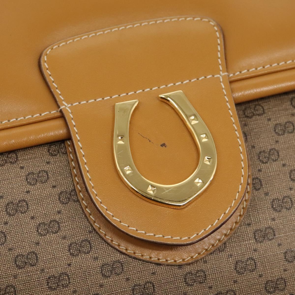 GUCCI Micro GG Supreme Shoulder Bag PVC Beige Gold 001 115 1199 Auth ep7488