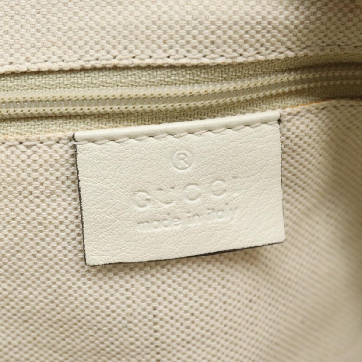 GUCCI Hand Bag Raffia Silver White 211944 Auth ep7490