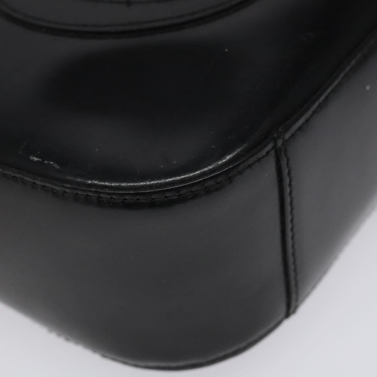 GUCCI Hand Bag Leather Black Auth ep7516
