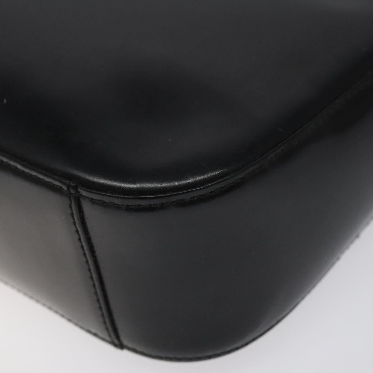 GUCCI Hand Bag Leather Black Auth ep7516