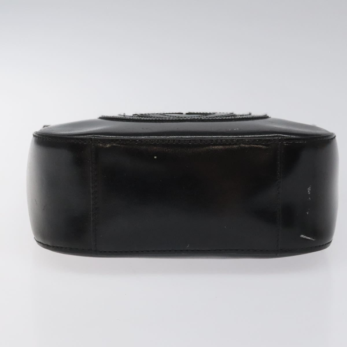 GUCCI Hand Bag Leather Black Auth ep7516