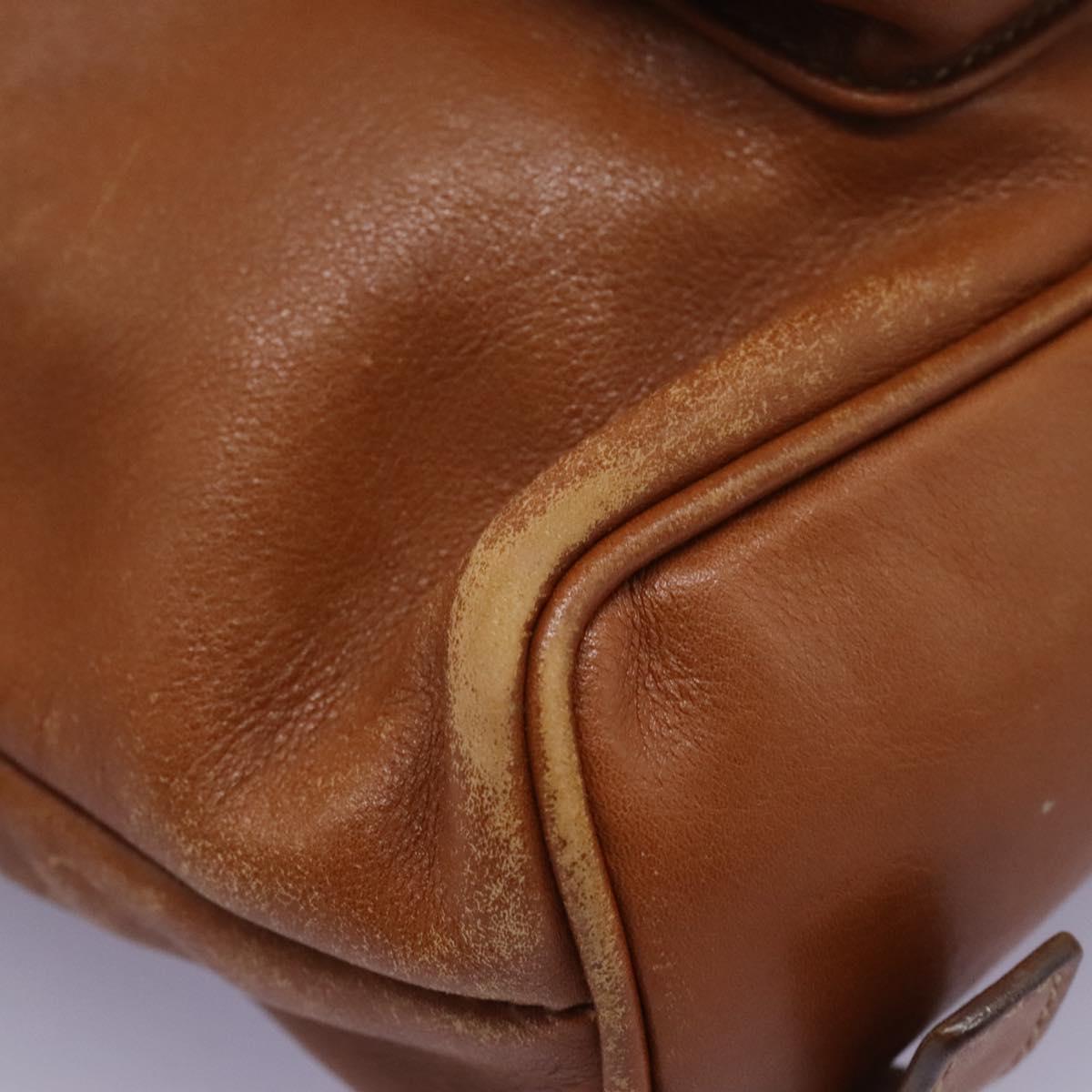 GUCCI Bamboo Backpack Leather Brown Gold 003 2058 0030 Auth ep7524