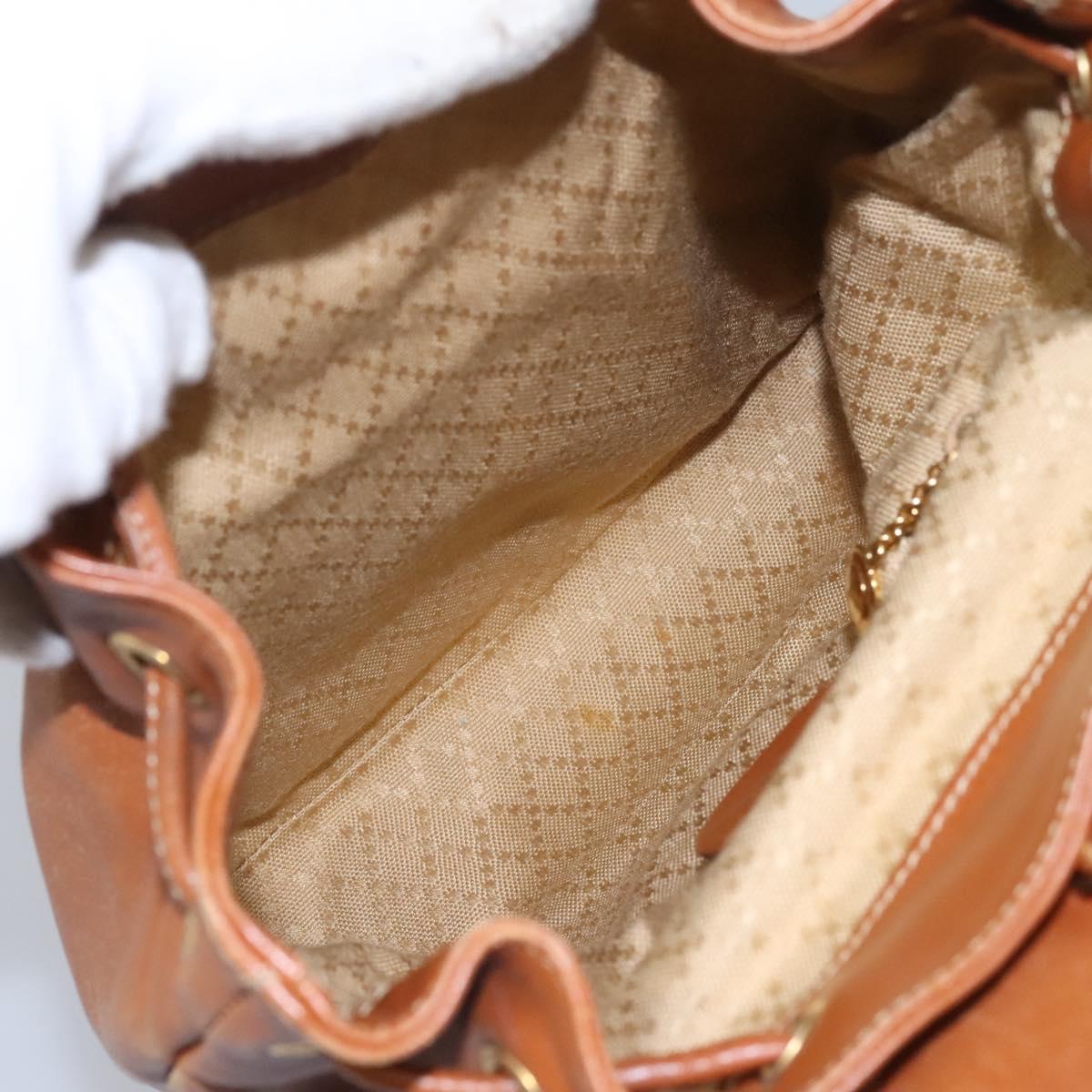 GUCCI Bamboo Backpack Leather Brown Gold 003 2058 0030 Auth ep7524