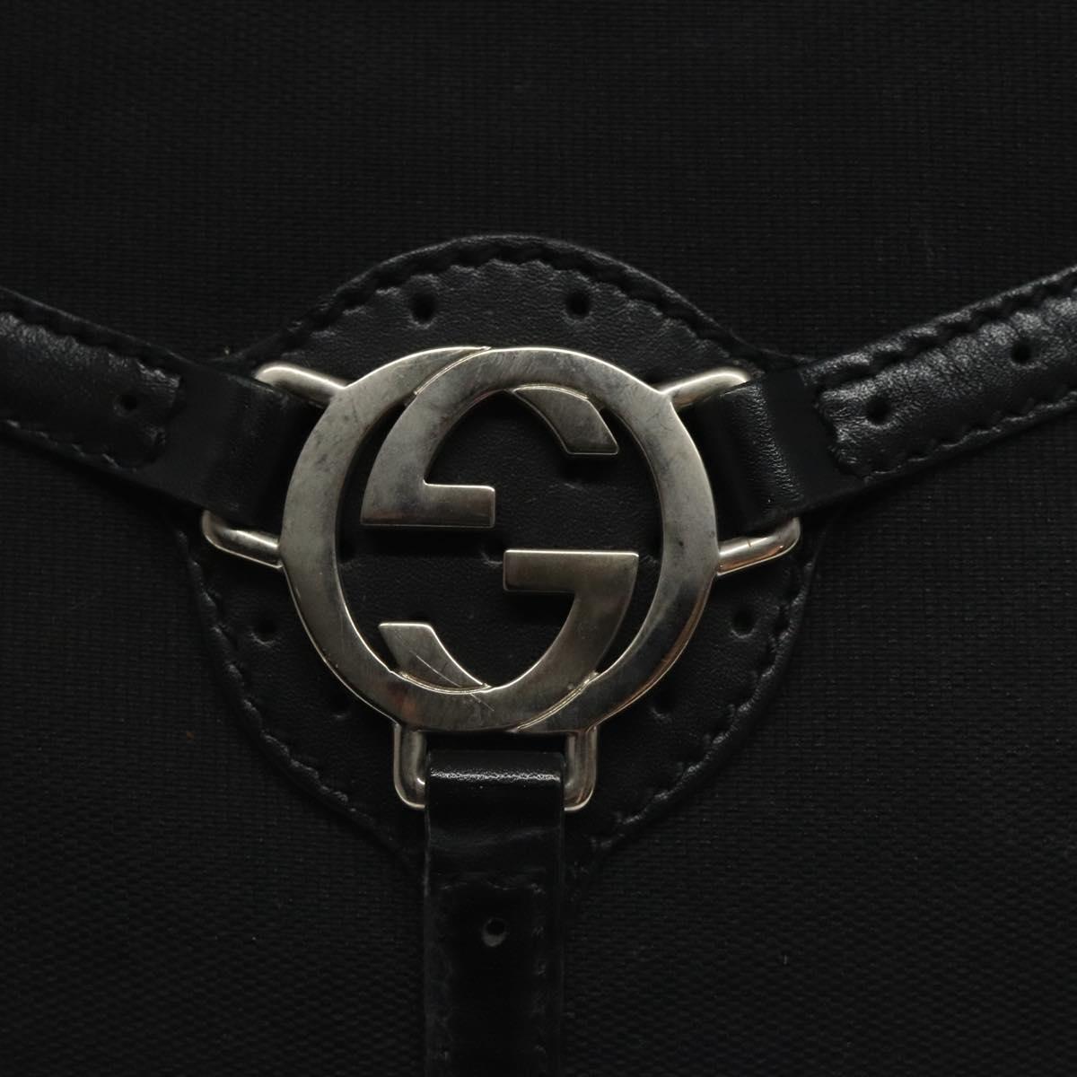 GUCCI Hand Bag Canvas Black Auth ep7533