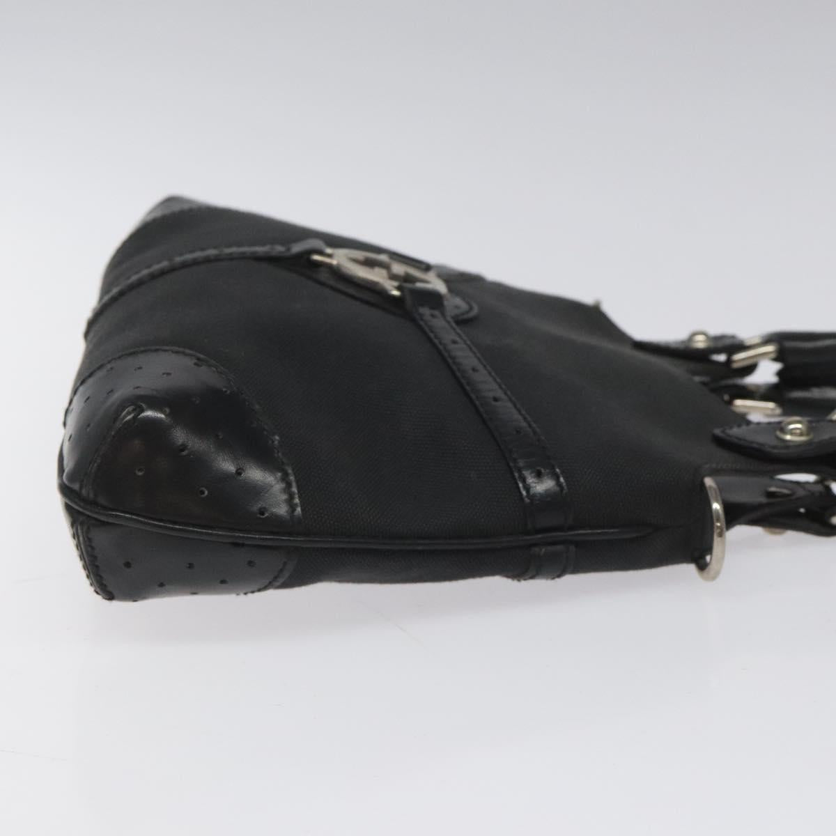 GUCCI Hand Bag Canvas Black Auth ep7533