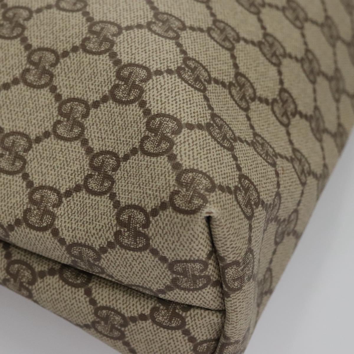GUCCI GG Supreme Tote Bag PVC Leather Beige 002 39 6130 9411 Auth ep7534
