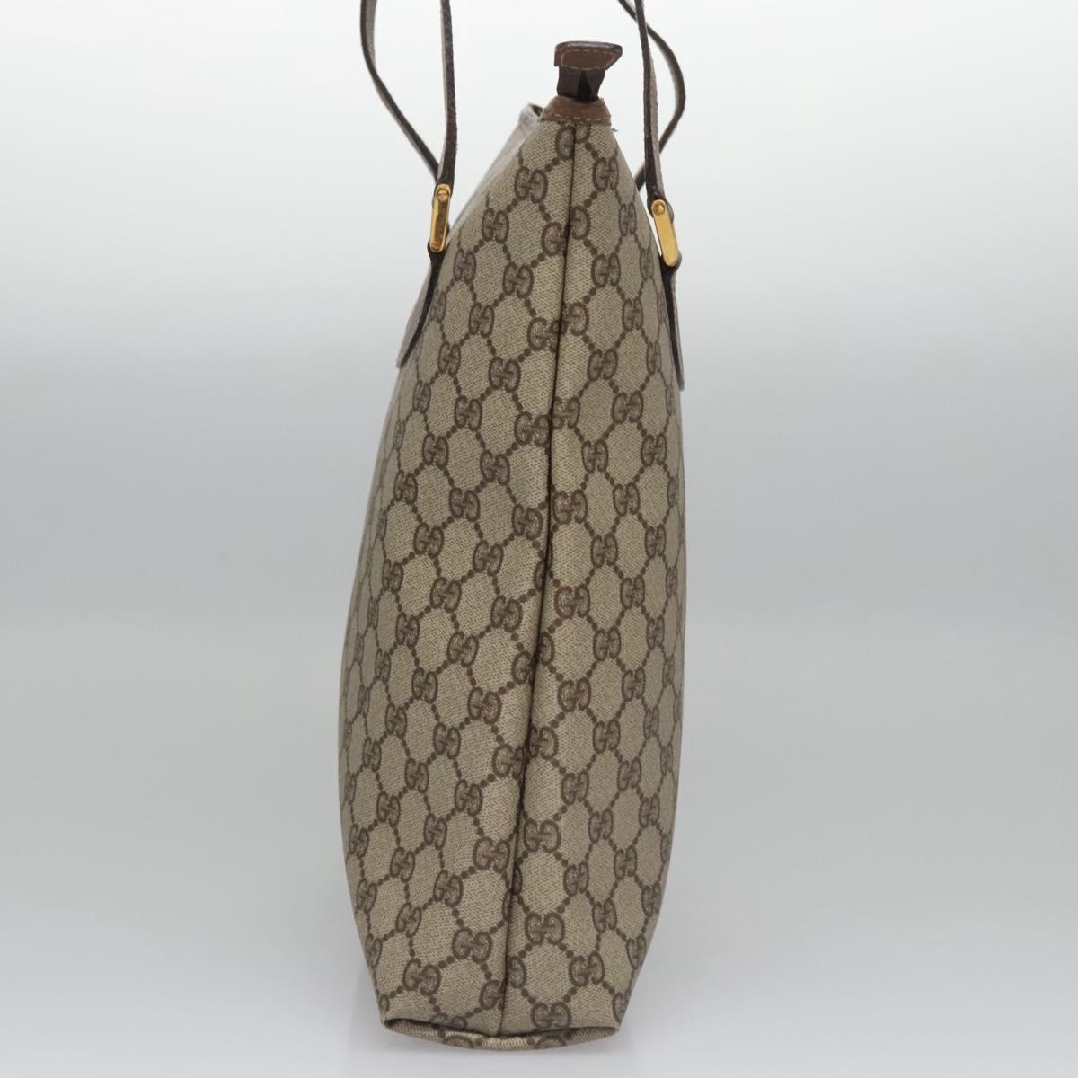 GUCCI GG Supreme Tote Bag PVC Leather Beige 002 39 6130 9411 Auth ep7534