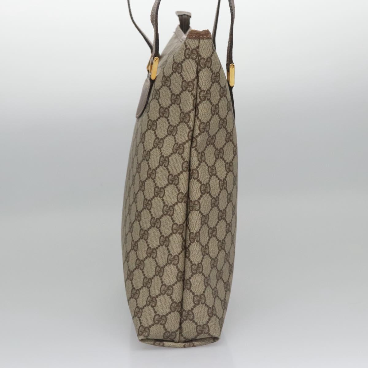 GUCCI GG Supreme Tote Bag PVC Leather Beige 002 39 6130 9411 Auth ep7534