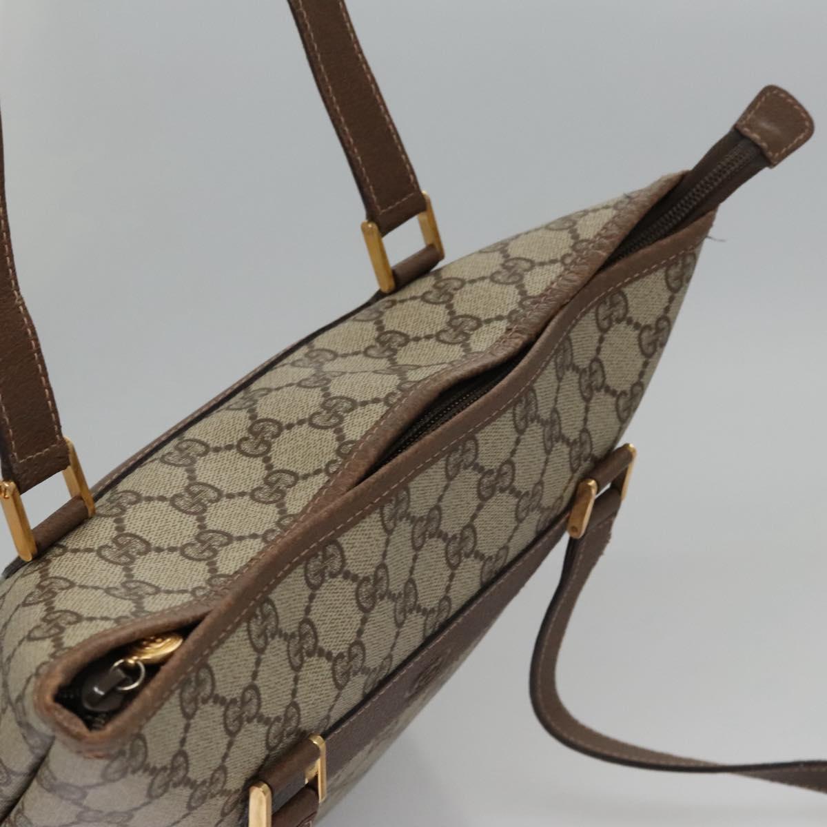 GUCCI GG Supreme Tote Bag PVC Leather Beige 002 39 6130 9411 Auth ep7534