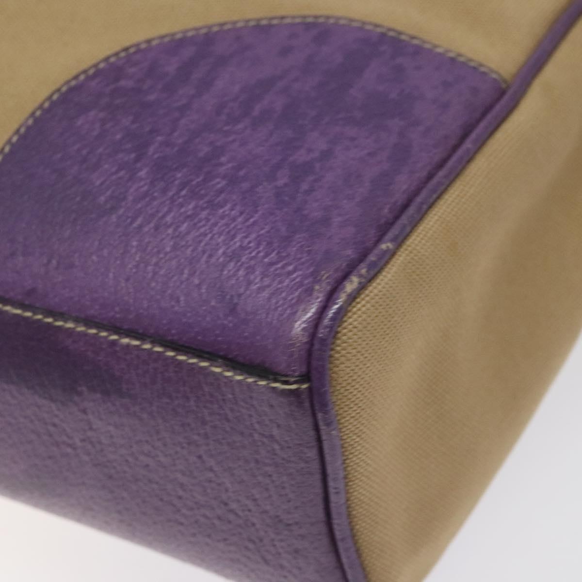 PRADA Tote Bag Canvas Beige Auth ep7542