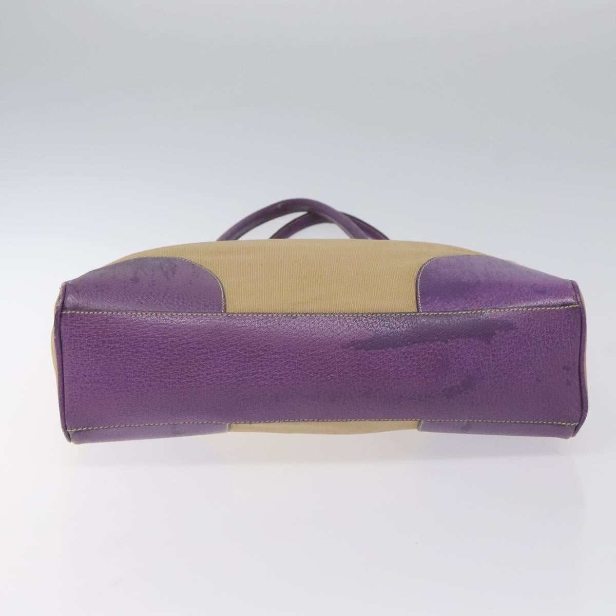 PRADA Tote Bag Canvas Beige Auth ep7542