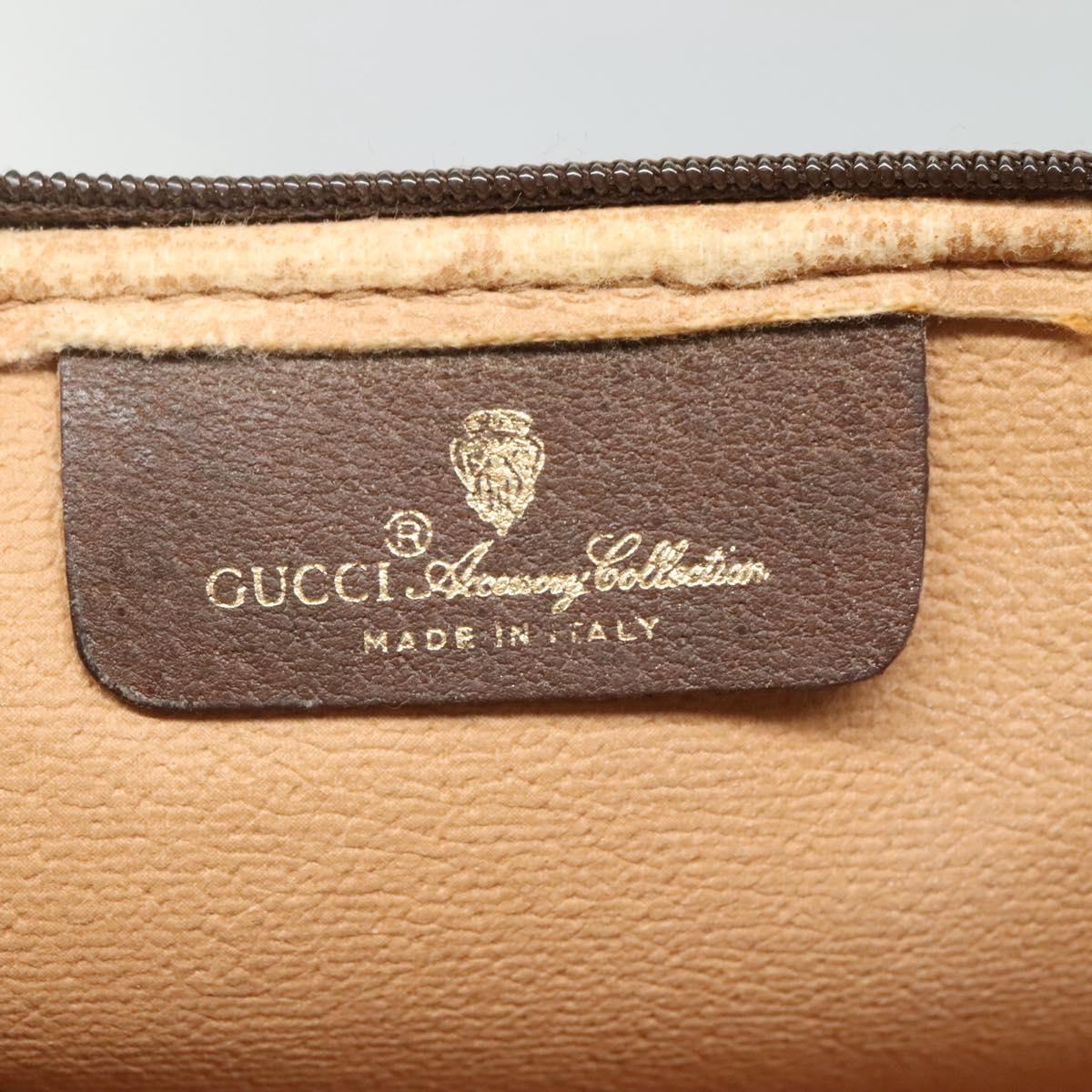 GUCCI GG Supreme Shoulder Bag PVC Beige Brown gold 97 02 068 Auth ep7562