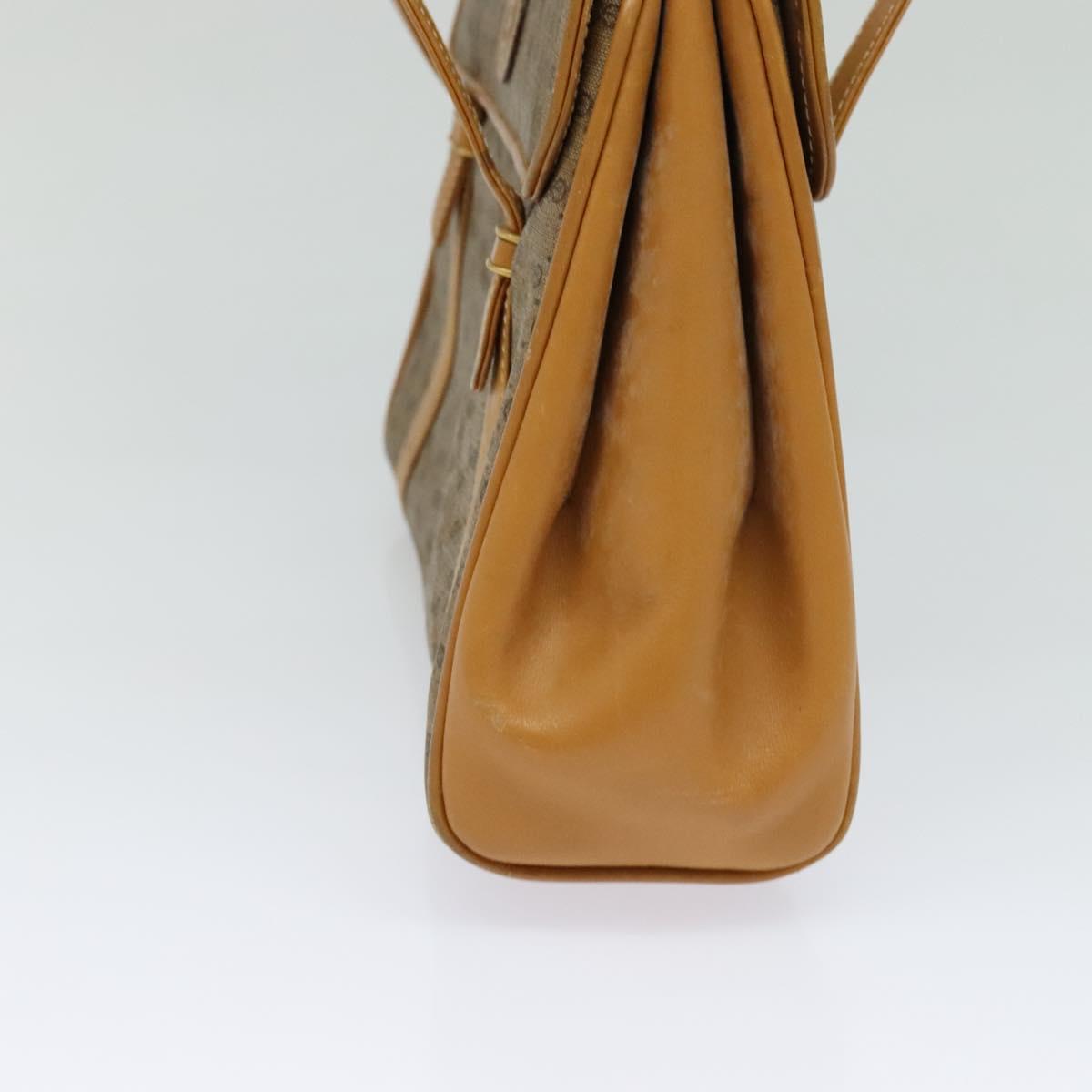 GUCCI Micro GG Supreme Hand Bag PVC Leather Beige Gold 000 984 4857 Auth ep7571