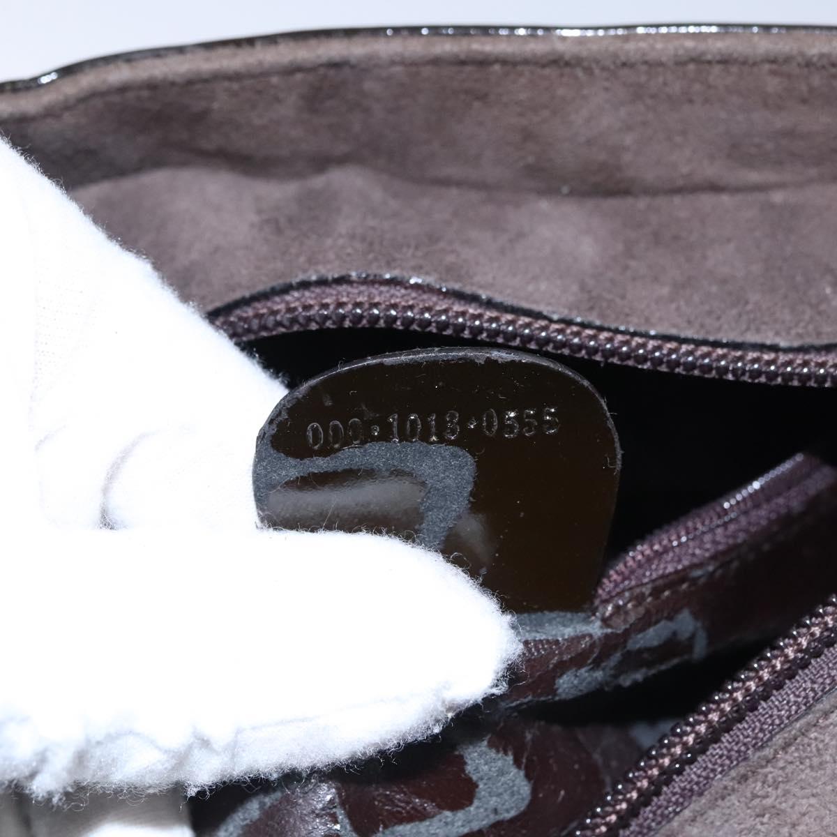 GUCCI Shoulder Bag Suede Leather Brown Dark Silver 000 1013 0555 Auth ep7576