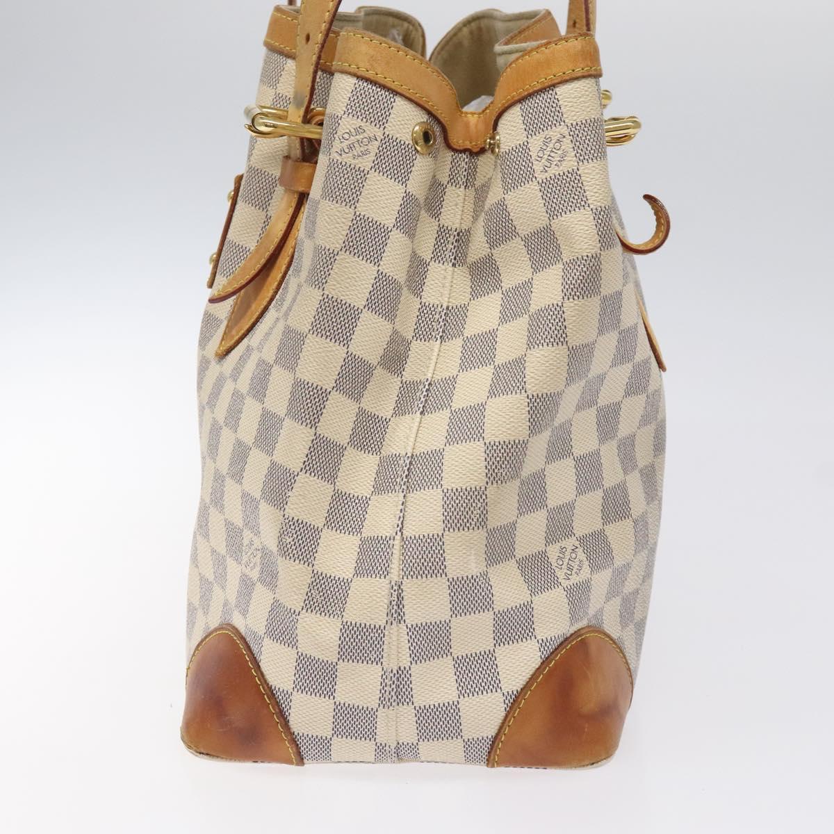 LOUIS VUITTON Damier Azur Hampstead MM Tote Bag N51206 LV Auth ep7590