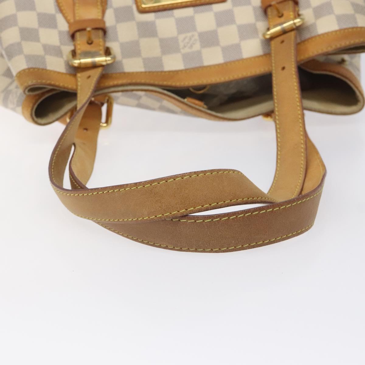 LOUIS VUITTON Damier Azur Hampstead MM Tote Bag N51206 LV Auth ep7590
