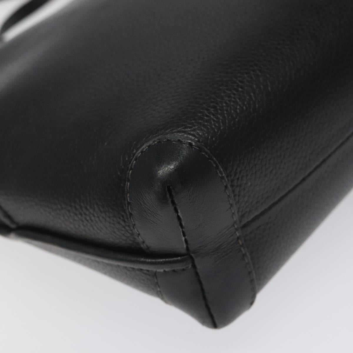 GUCCI Shoulder Bag Leather Black Gold 007 115 0093 Auth ep7596