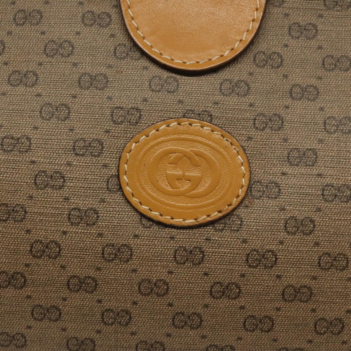 GUCCI Micro GG Canvas Clutch Bag PVC Beige Gold 014 89 0192 Auth ep7599