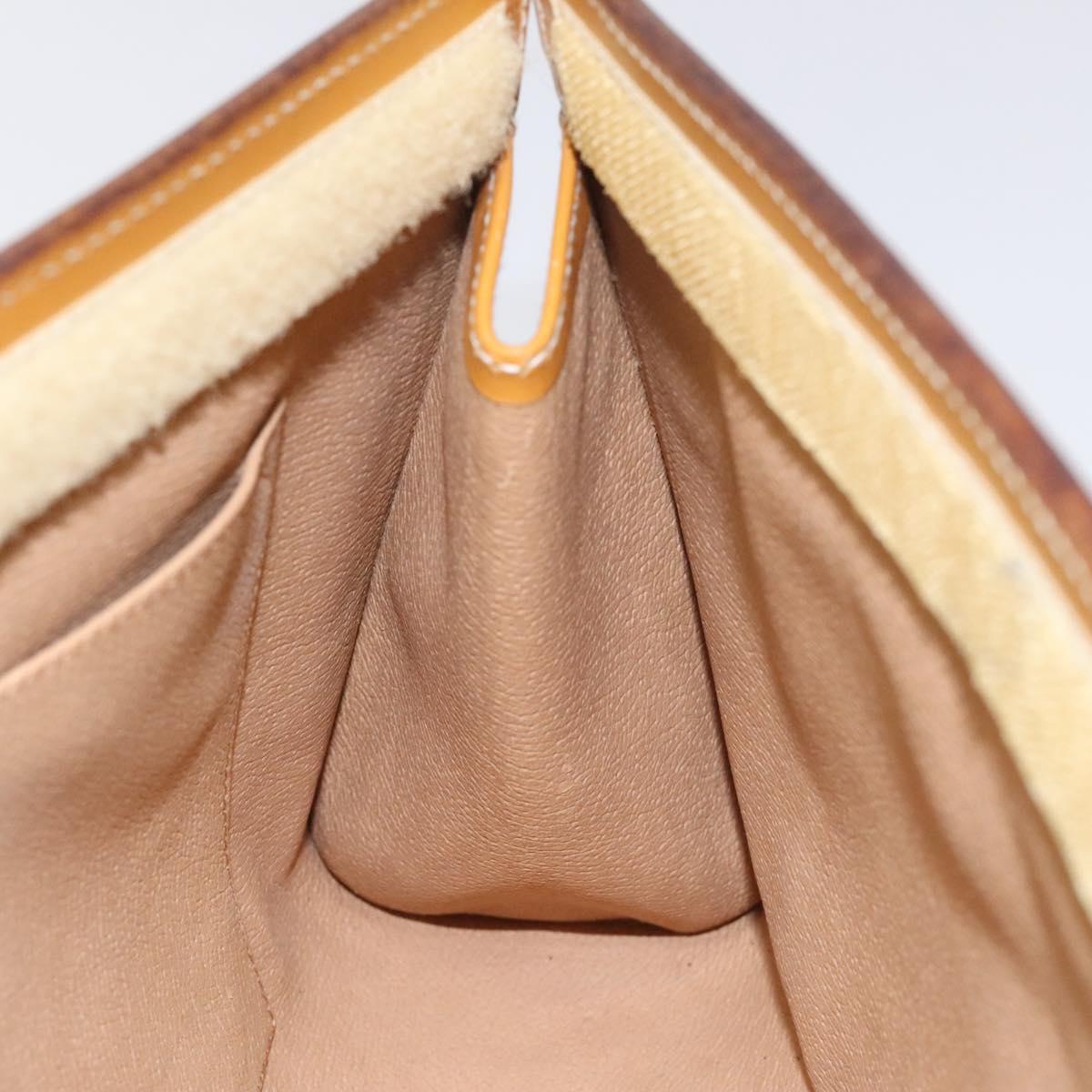 GUCCI Micro GG Canvas Clutch Bag PVC Beige Gold 014 89 0192 Auth ep7599