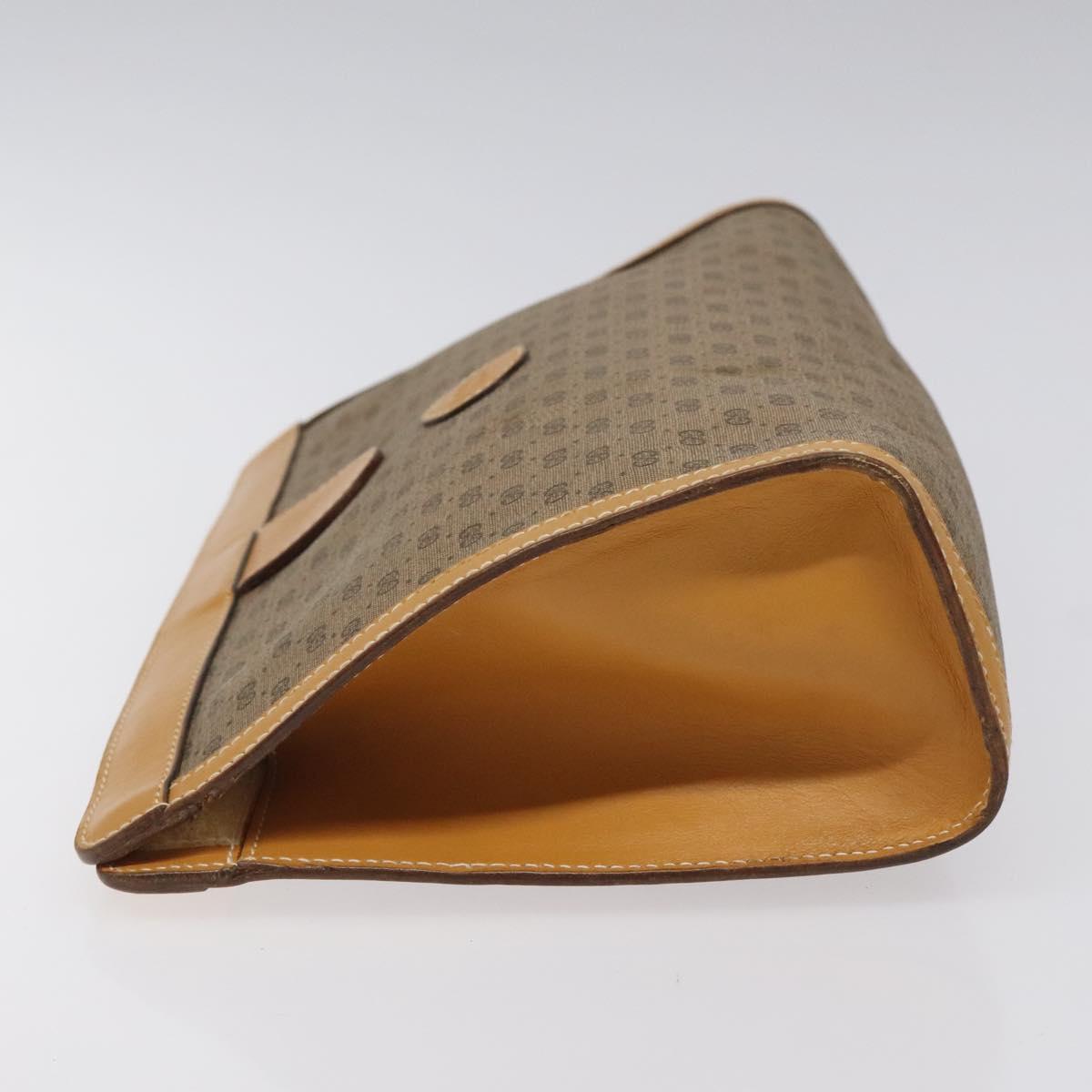 GUCCI Micro GG Canvas Clutch Bag PVC Beige Gold 014 89 0192 Auth ep7599