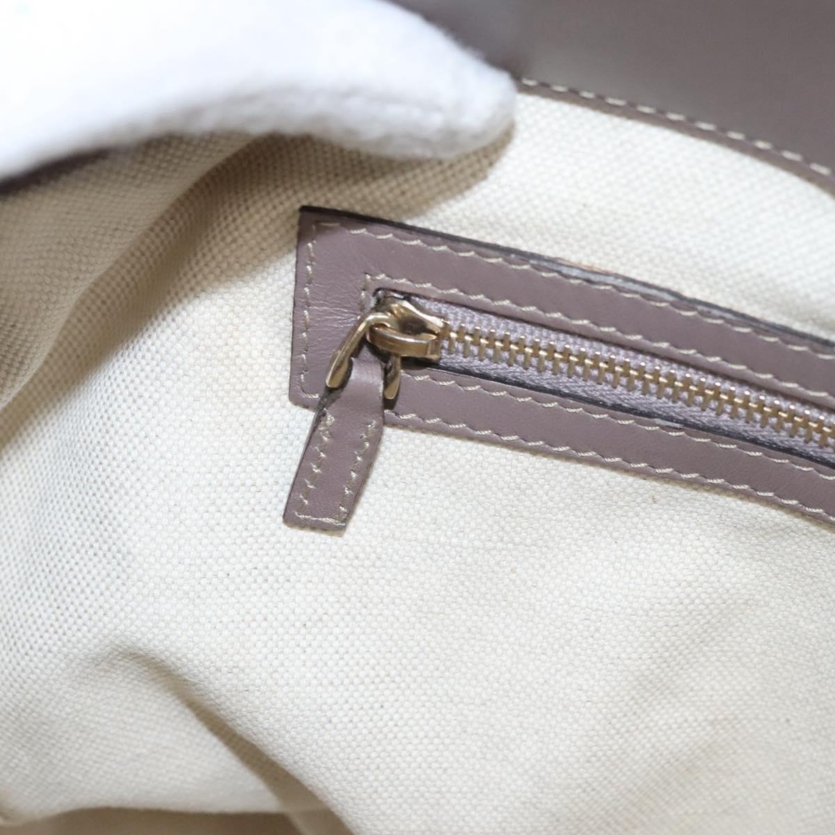 GUCCI GG Canvas Tote Bag Beige Gold 257061 Auth ep7628