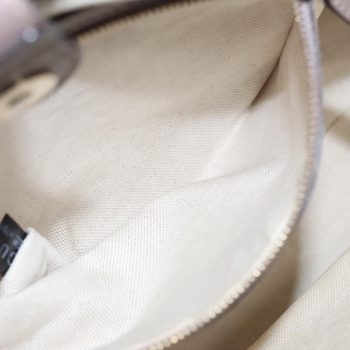 GUCCI GG Canvas Tote Bag Beige Gold 257061 Auth ep7628