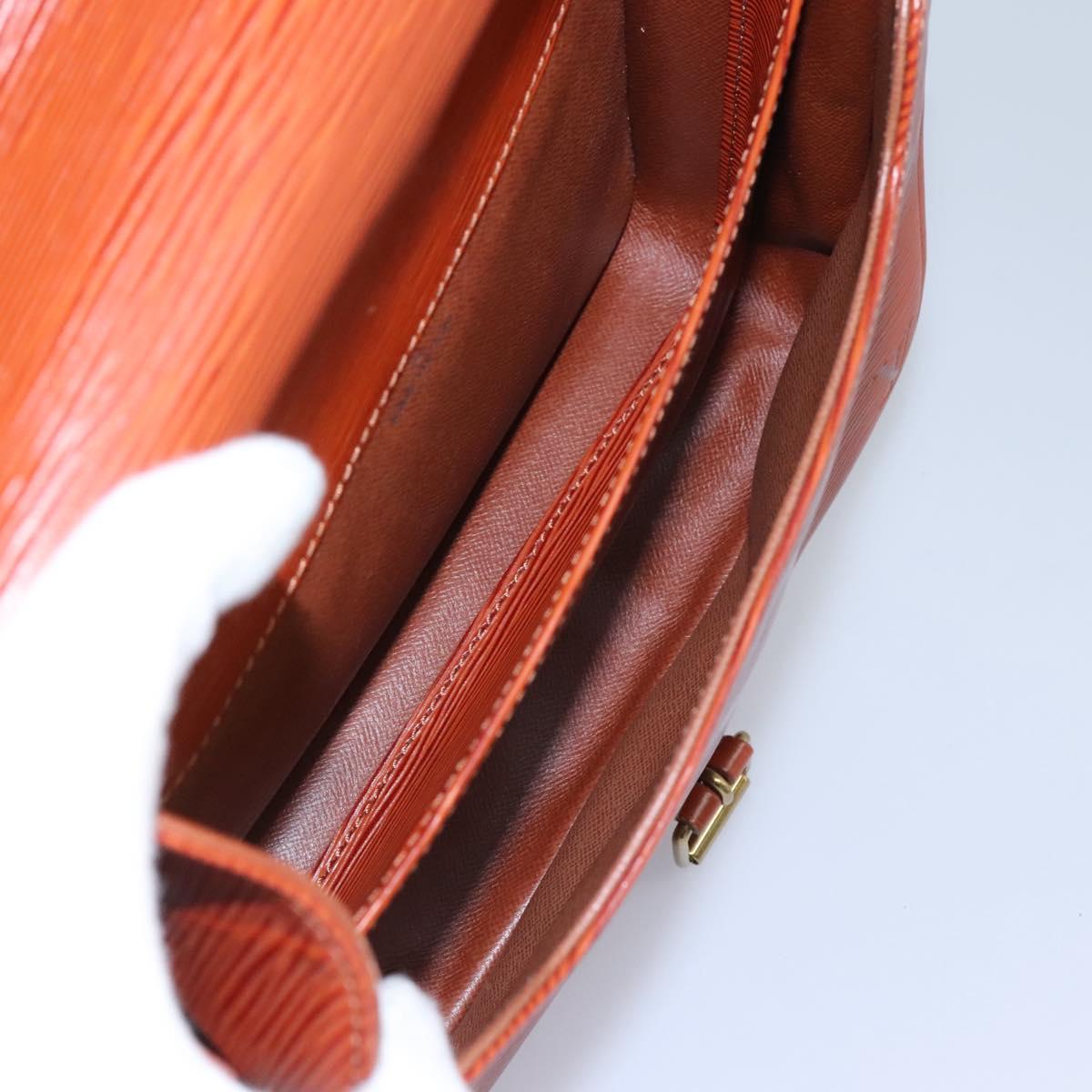 LOUIS VUITTON Epi Cartouchiere MM Shoulder Bag Brown M52243 LV Auth ep7629