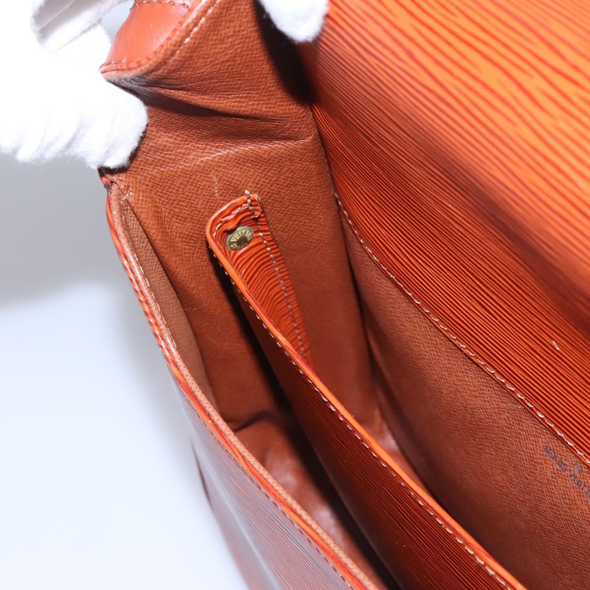LOUIS VUITTON Epi Cartouchiere MM Shoulder Bag Brown M52243 LV Auth ep7629