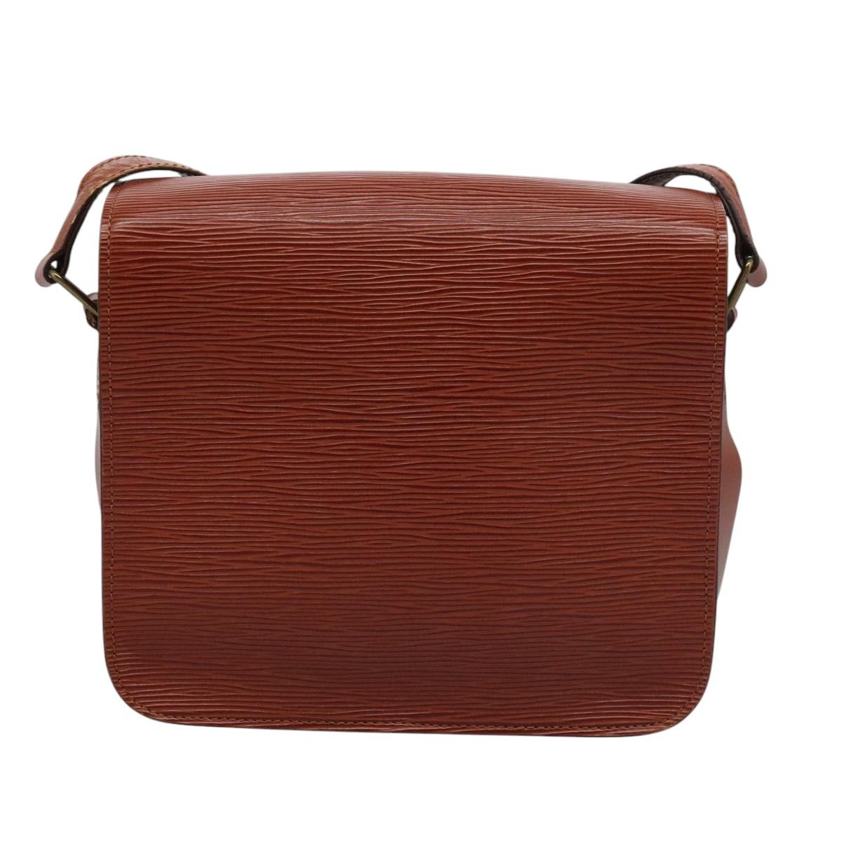 LOUIS VUITTON Epi Cartouchiere MM Shoulder Bag Brown M52243 LV Auth ep7629