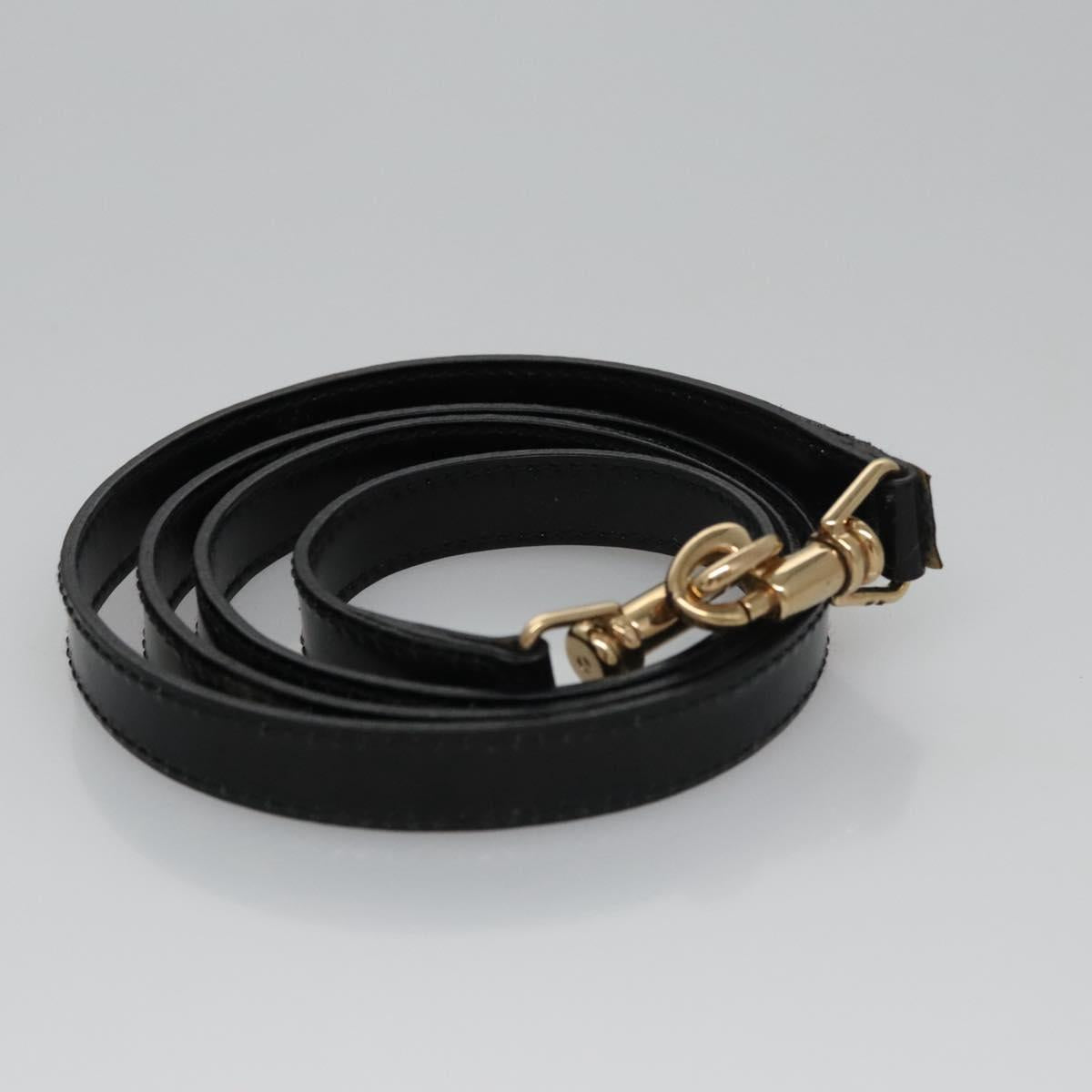 GUCCI Vanity Bamboo Pouch Enamel 2way Black 000 2040 0323 Auth ep7648
