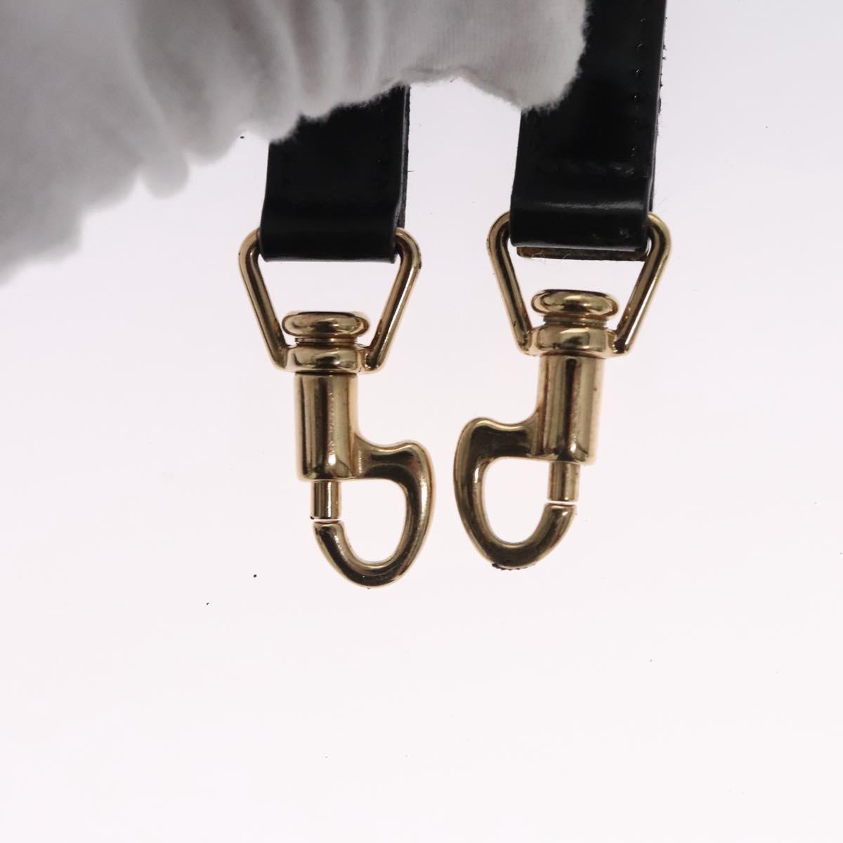 GUCCI Vanity Bamboo Pouch Enamel 2way Black 000 2040 0323 Auth ep7648