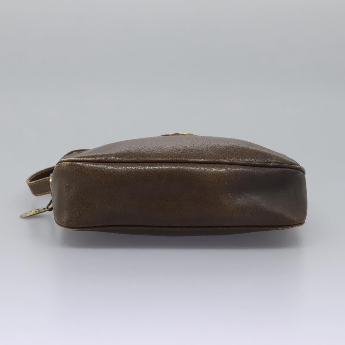 GUCCI Shoulder Bag Leather Brown Gold 001 261 1015 Auth ep7652