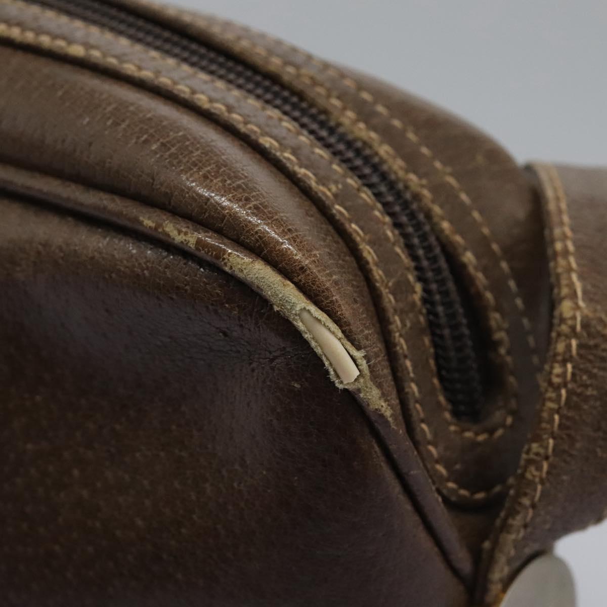 GUCCI Shoulder Bag Leather Brown Gold 001 261 1015 Auth ep7652