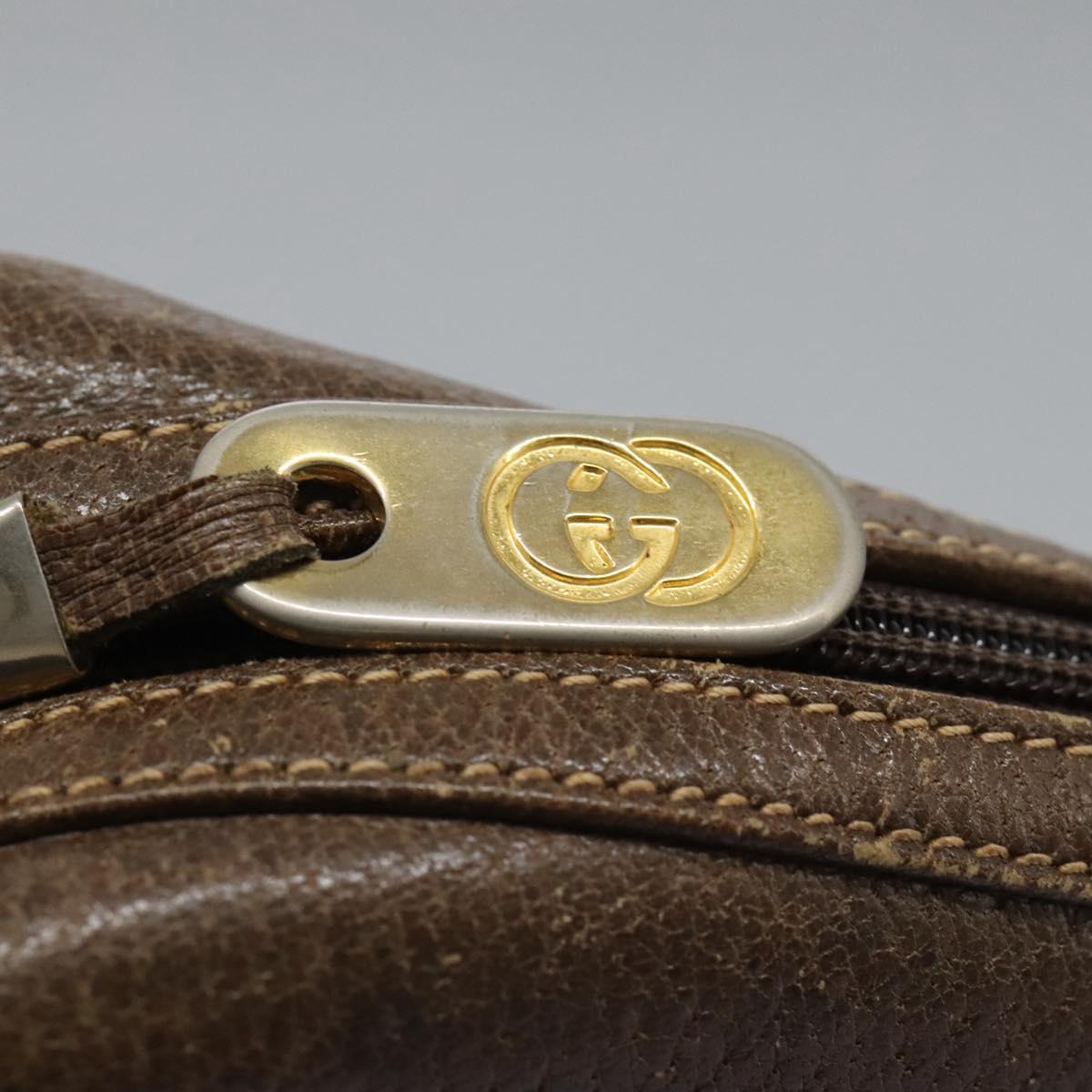 GUCCI Shoulder Bag Leather Brown Gold 001 261 1015 Auth ep7652