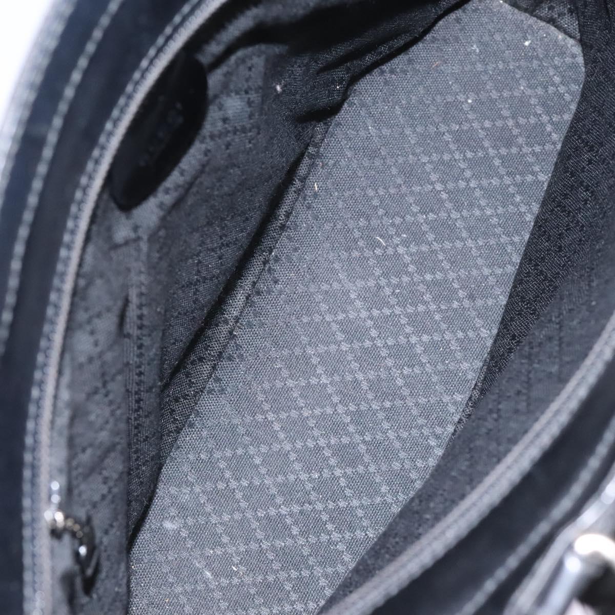 GUCCI Bamboo Hand Bag Canvas 2way Black 000 1705 0588 Auth ep7659
