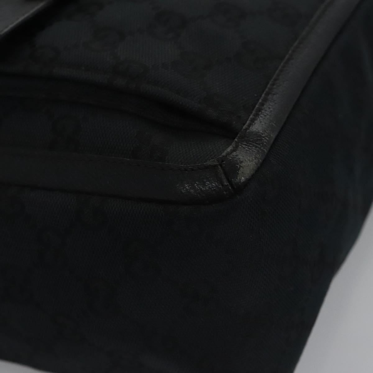 GUCCI GG Canvas Tote Bag Black Gold 146247 Auth ep7662
