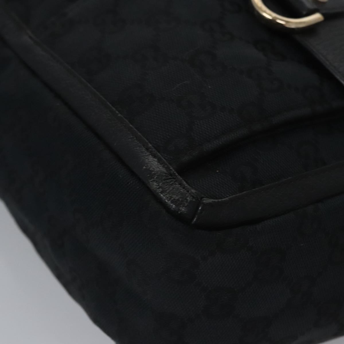 GUCCI GG Canvas Tote Bag Black Gold 146247 Auth ep7662