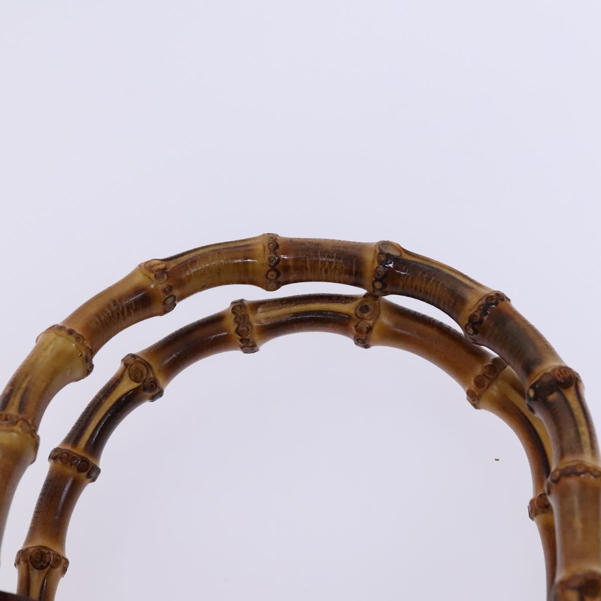 GUCCI Bamboo Hand Bag Leather Brown Gold 002 2853 0260 0 Auth ep7747