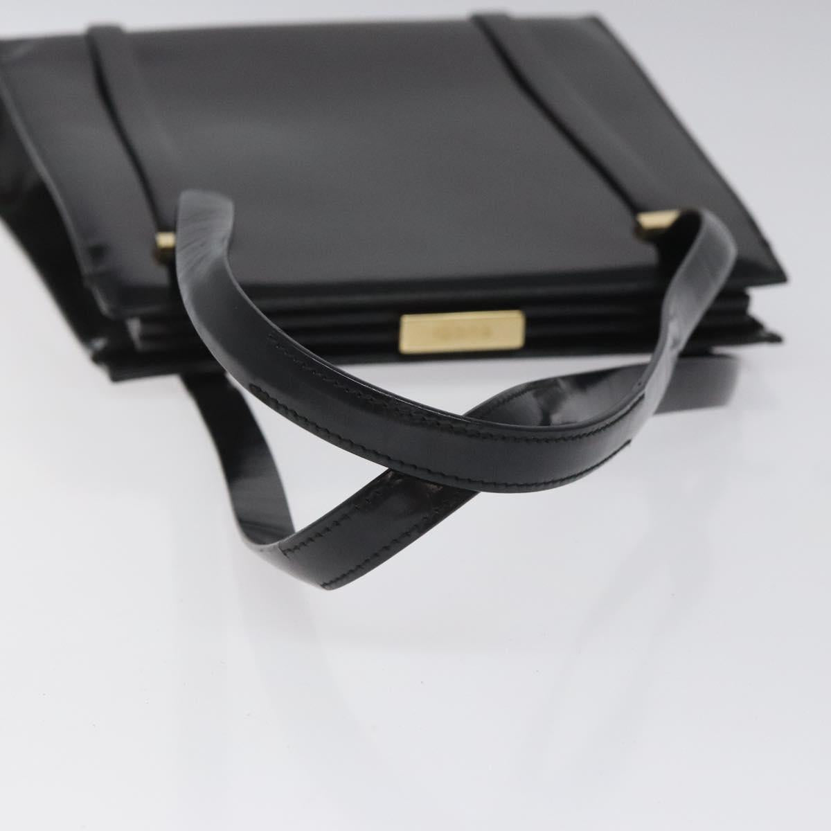GUCCI Shoulder Bag Patent leather Black Gold 001 1781 1735 Auth ep7767