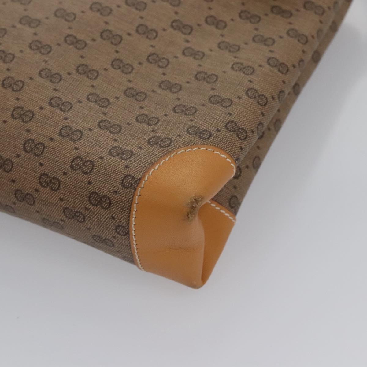 GUCCI Micro GG Supreme Shoulder Bag PVC Beige Gold 001 14 5364 Auth ep7769