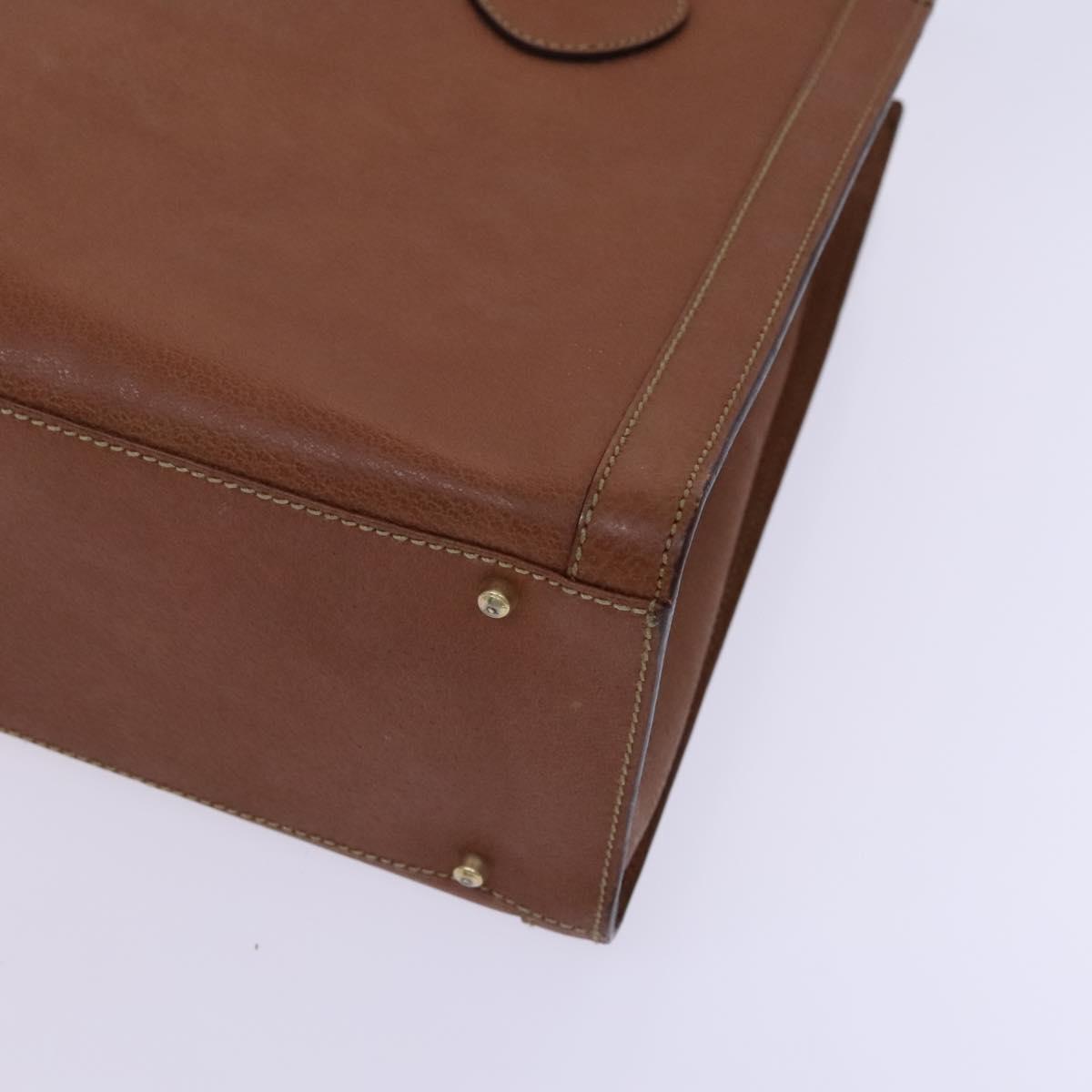 GUCCI Bamboo Hand Bag Leather Brown Gold 002 0260 Auth ep7779