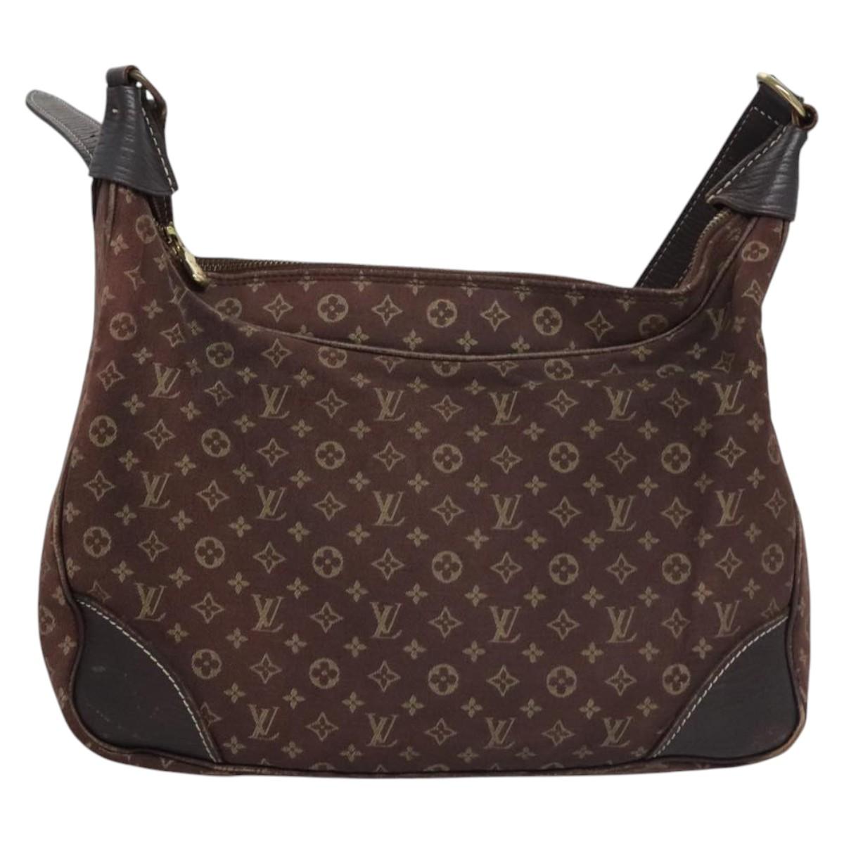 LOUIS VUITTON Monogram Mini Lin Boulogne Shoulder Bag Ebene M95225 Auth ep7797