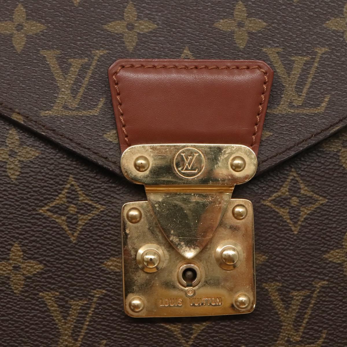 LOUIS VUITTON Monogram Porte Documents Bandouliere Bag M53338 Auth ep7806