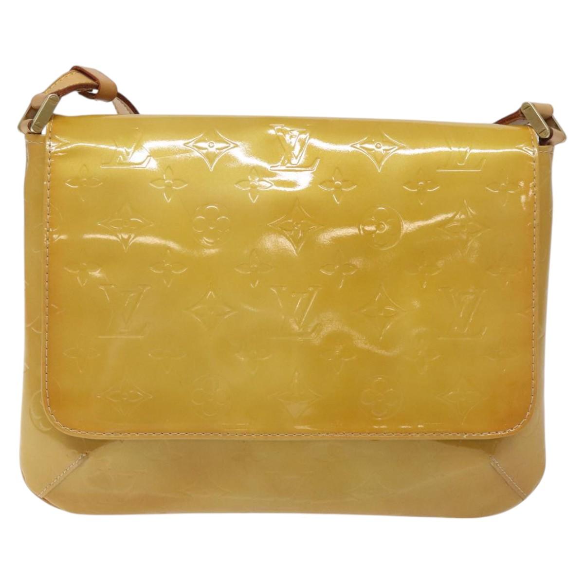 LOUIS VUITTON Monogram Vernis Thompson Street Bag Beige M91301 LV Auth ep7815