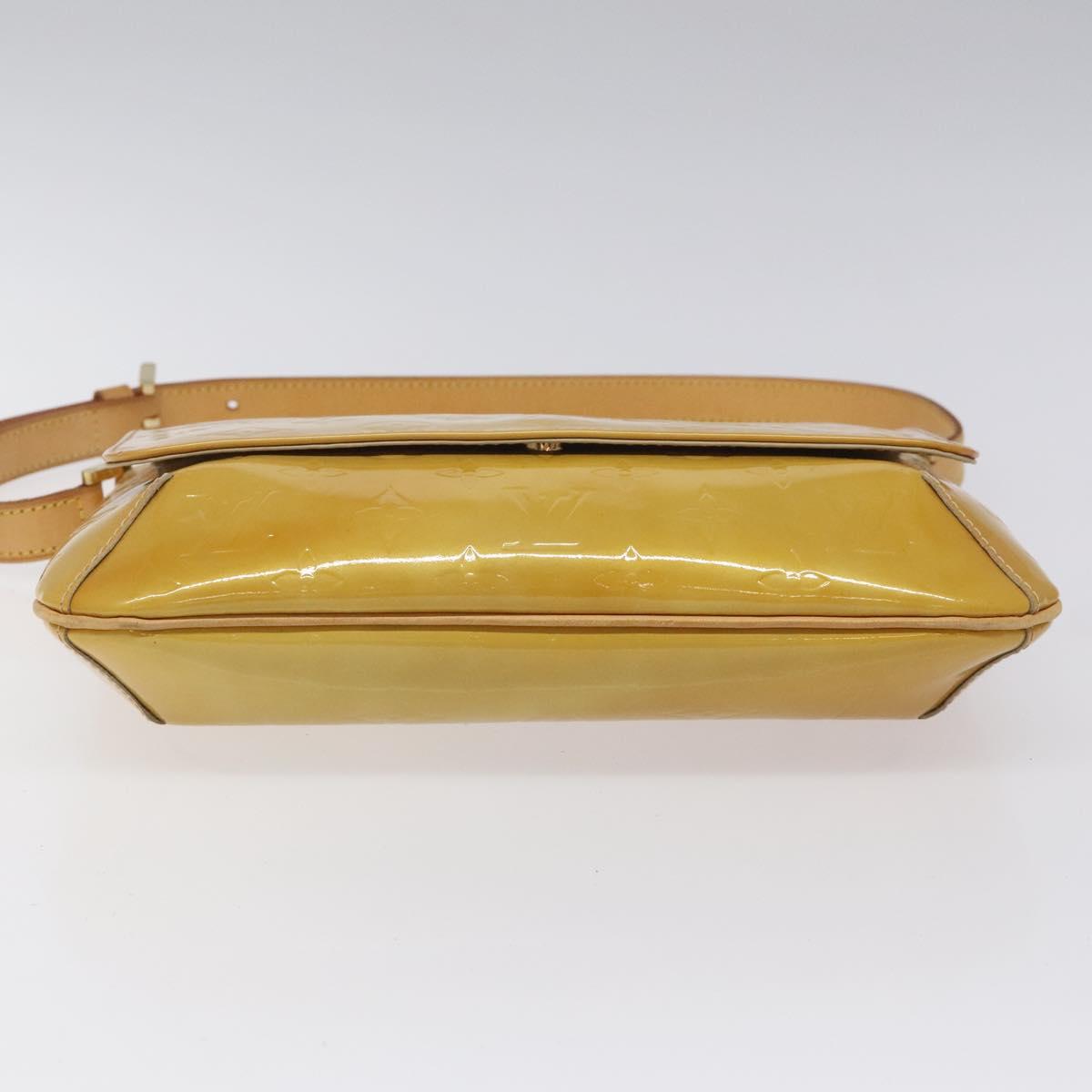 LOUIS VUITTON Monogram Vernis Thompson Street Bag Beige M91301 LV Auth ep7815