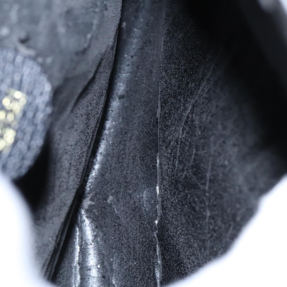GUCCI Bamboo Hand Bag Leather Black Gold 002 1186 0260 Auth ep7827