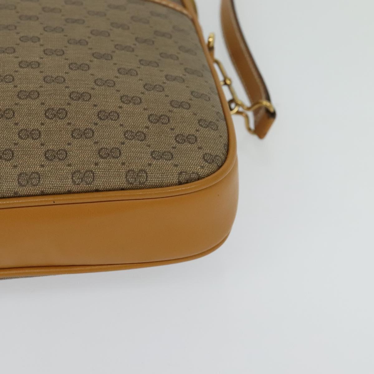 GUCCI Micro GG Supreme Shoulder Bag PVC Beige Gold 004 89 0262 Auth ep7836