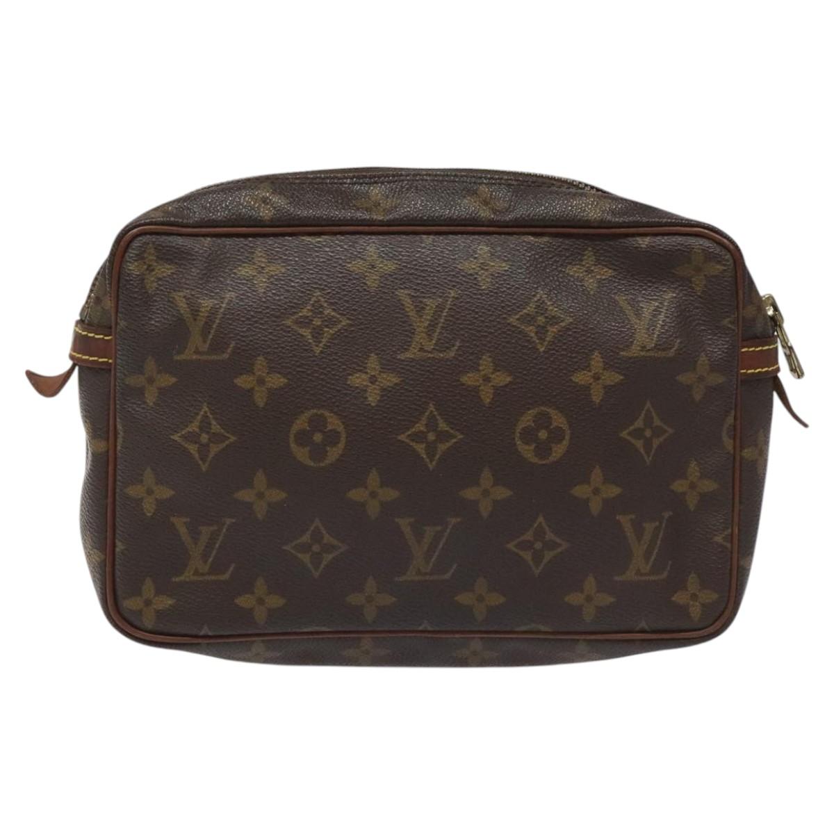 LOUIS VUITTON Monogram Compiegne 23 Clutch Bag M51847 LV Auth ep7865