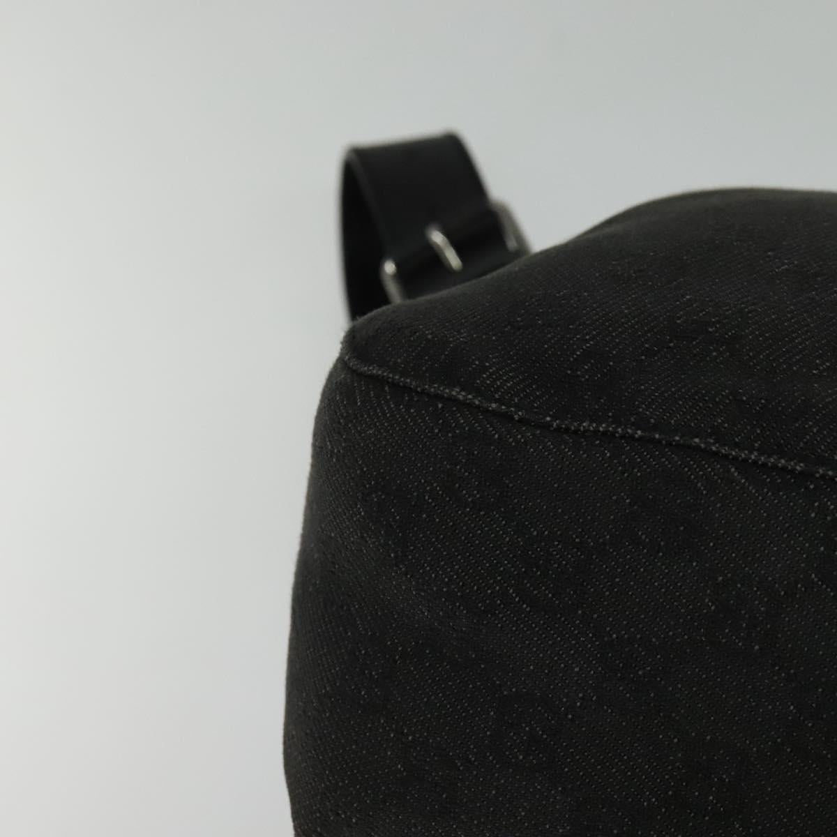GUCCI GG Canvas Shoulder Bag Black 101651 Auth ep7882